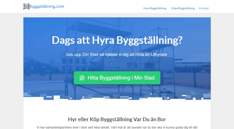Tjänstesajten Byggställning.com